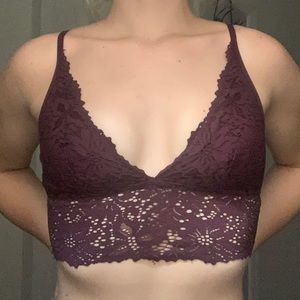 Aerie Burgundy Lace Bralette